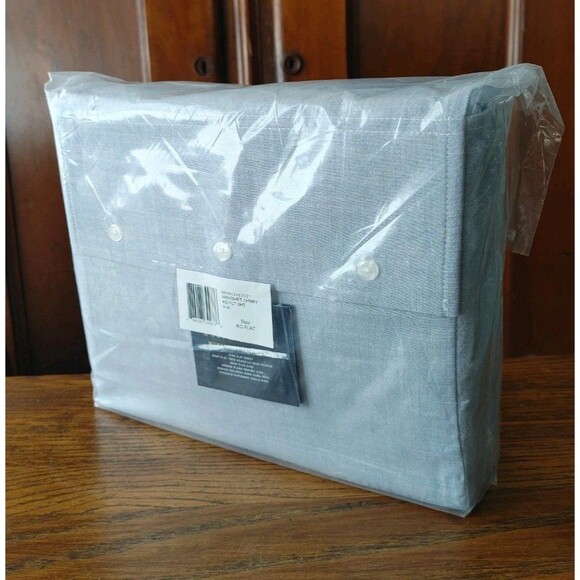 Ralph Lauren FLAT Sheet King Workshirt Chambray Blue Flat NIP - Picture 4 of 5